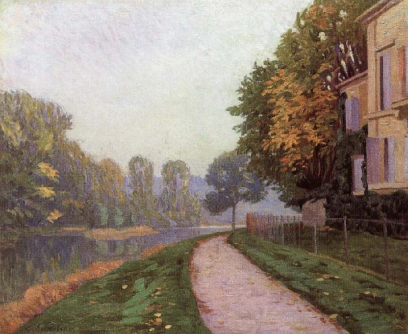 Gustave Caillebotte Riverbank in Morning Haze Germany oil painting art